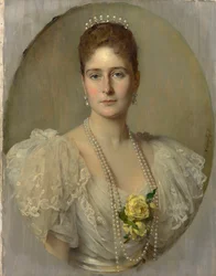 Portrét ruské carevny Alexandry Fjodorovny, 1872-1918, manželky cara Mikuláše II., 1897