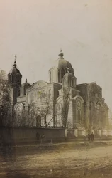 První světová válka: „Ukrajina v letech 1914-1916 během invaze německé armády. Pohled na Sumy (č/b foto)