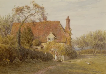 Hedges Farm, East End Farm, Pinner (tužka a akvarel)