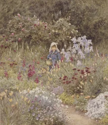 Minna, ilustrace ke Šťastné Anglii od Marcus Huish, hospoda. od A & C Black, 1904 (wc)