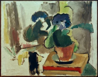 Zátiší s cínovou árií a knihou