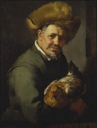 Stařec se slepicí, 1630