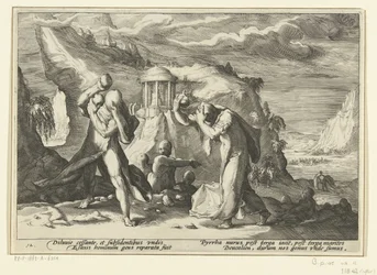 Deucalion a Pyrrha vytvářejí novou lidskou rasu Ovidiovy metamorfózy (název série)