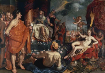 Hermés představuje Pandoru králi Epimétheovi, 1611