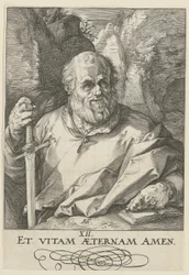 Matthias, list 13 ze série „Kristus, dvanáct apoštolů a Pavel“