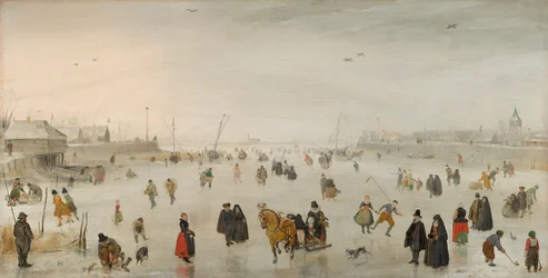 A Scene on the Ice, c.1625 (olej na panelu)