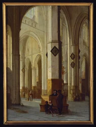 Interiér kostela svatého Bavona (malba na plátně)