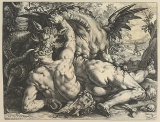 Drak požírající společníky Kadmu, 1588.