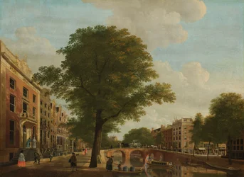 Pohled na Herengracht u ulice Leidsestraat
