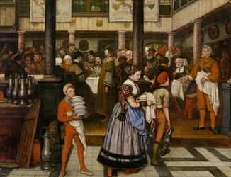 Frans Floris na banketu cechu svatého Lukáše