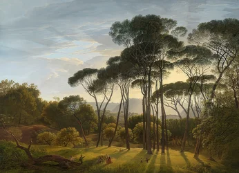 Italská krajina s piniemi, 1807