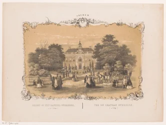 Pohled na hrad Overbeek Pohled na hrad Overbeek (ve Velpu) (titul na objektu) Arnhem (název série na objektu)
