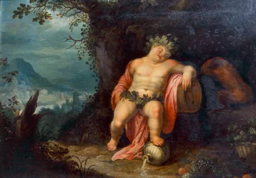 Bacchus Sleep (öljy kankaalle)