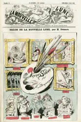 Ilustrace Henri Demare (1846-1888) pro obálku La Nouvelle Lune