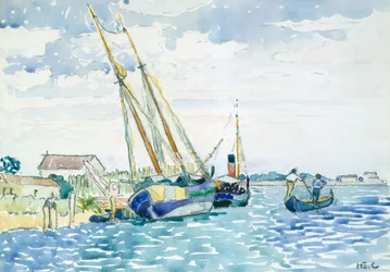 Marine Scene Boats poblíž Benátek, 1903.