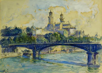Seina před Trocaderem; La Seine devant Le Trocadero,