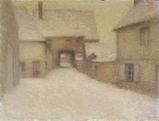 Sníh, stará vesnice, Gerberoy, 1902