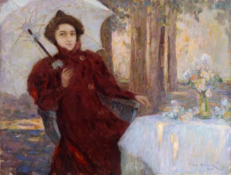 Žena s deštníkem; Femme a l