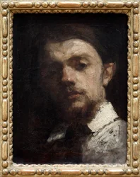 Portrét Henriho Fantina Latoura (1836-1904), francouzského malíře, Malba, autoportrét. Fotografie, KIM Youngtae, Lyon, Museum of Fine Arts of Lyon.