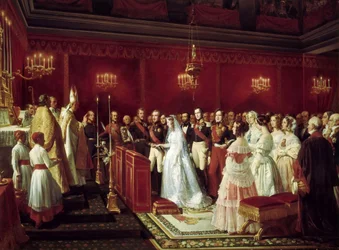 Sňatek princezny Viktorie Saxe-Coburg a prince Louise, vévody z Nemours v Saint-Cloud, 27.