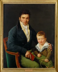 Barbet a jeho syn (malba na plátně)