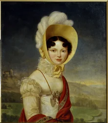 Velkokněžna Kateřina Pavlovna Ruska (1788-1819). Obraz Henriho Francoise Riesenera (1767-1828), olej na plátně. francouzské umění