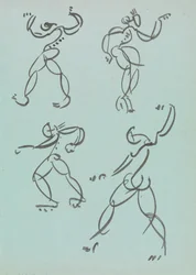 Čtyři studie tanečních figur