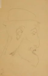Portrét starého muže, pravý profil