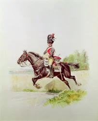 Voják císařské gardy na koni, 1898