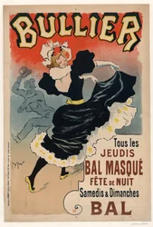 Bullier, Každý čtvrtek Bal maska, noční párty, 1896.