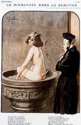 Ďábel v Benitier - od Henryho Gerbaulta (1863-1930), ve „“Fantasio““ z 1.2.1926
