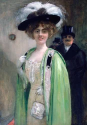 Pár přijíždějící na událost, c1872-1929