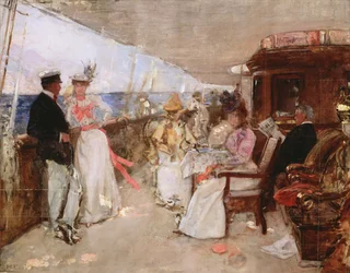 Jachting v souostroví, kolem 1898 (skica)