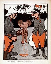 Dva najednou! Skvělé, dostaneš kříž! : komiks o francouzských vojácích, kteří zabíjeli africké děti, in 