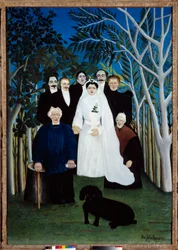 Svatba kolem roku 1905. Obraz Henri Rousseau dit Le Douanier (1844-1910)