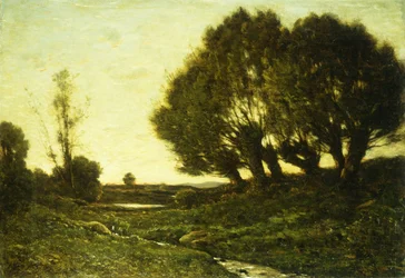 Zalesněná krajina s potokem, 1903