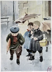 Nezávislý - akvarel od Geoffroye v „“Le Figaro Illustré““, květen 1901