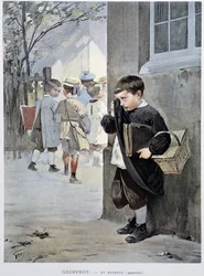Ve zdrženlivosti - akvarel od Geoffroye v „“Le Figaro Illustré““, květen 1901