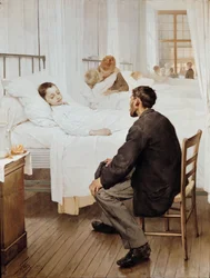 Návštěvní den v nemocnici, 1889