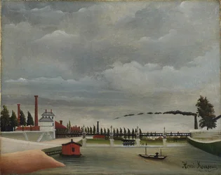 Pohled na lávku v Passy, 1890-1891.