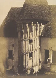Dřevěné schodiště v Chartres, 1852.
