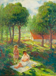 Matka a dítě v krajině; Matka a dítě v krajině, 1900