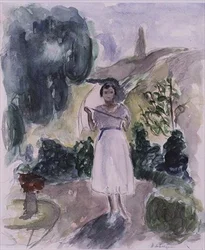 Procházka (akvarel)