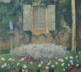 Okno z kuchyně na zahradě v Marquayrol, c. 1916