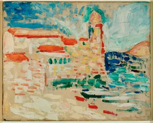 Pohled na Collioure (malba na plátně)