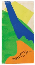 Maketa pro přední stranu katalogu výstavy "Henri Matisse, Papiers decoupes".