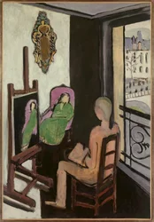 Malíř ve svém ateliéru 1916 (olej na plátně)