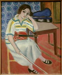 Žena s houslemi 1921-22 (olej na plátně)