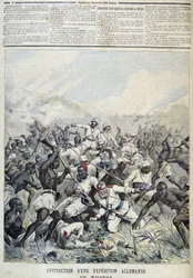 Zničení německé expedice do Afriky - v „“Le Petit Journal““ z 3.10.1891