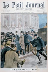 Aféra Émile Zoly, která byla převezena do Palais de Justice, Paříž, 1898